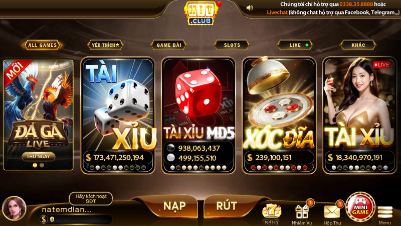 Những tựa game hấp dẫn nhất tại Hit Club